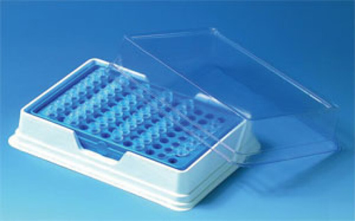 PCR rack/box til 0,2 ml rør, strips og plader