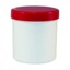 Prøvebeholder, hvid PP,rødt skruelåg, Ø31mm, 25 ml