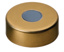Crimp-låg, LLG, N 20, magnetisk stål m. hul, guld, butyl/PTFE 50 A