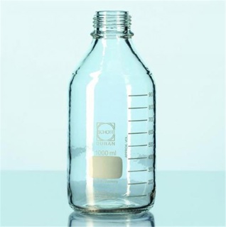 BlueCap-flaske, plastbelagt, uden låg, 1000 ml
