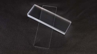 Objektglas, ekstra hvidt glas, kantslebet 45°