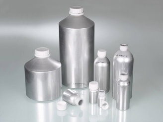 Aluminiumflaske med skruelåg, UN godkendt, 120 ml