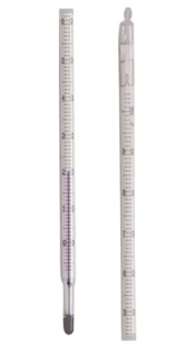 LLG termometer med rød fyldning -10 - 50°C : 1°C