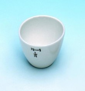 Porcelænsdigel, lav form, Ø40 mm, 20 ml