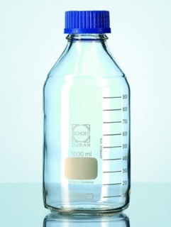 BlueCap-flaske, DURAN, med blåt låg, 750 ml