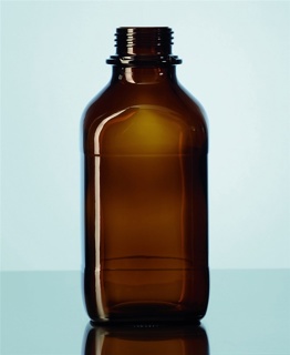 Emballageflaske, soda, firkant, brun, GL32, 100 ml