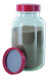 Flaske med vid hals, klar med låg, Ø 55 mm, 250 ml