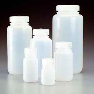Flaske m/vid hals, HDPE, m/PP låg, 250 ml. 72 stk