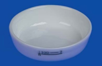 Forbrændingsskål, porcelæn, lav, Ø48x12 mm, 15 ml