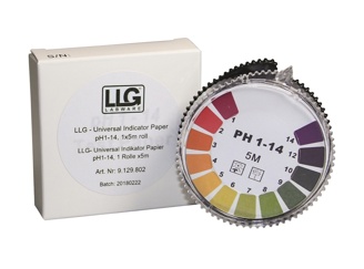 LLG indikatorpapir, 1 - 14 pH, refill, 3 ruller