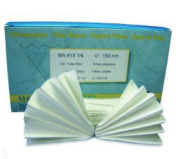 Foldefilter, Macherey-Nagel MN 615, kvalitativt, medium, Ø55 mm, 4-12 µm, 100 stk