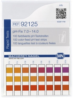 pH-indikatorpapir, Macherey-Nagel pH-Fix, strips, pH 7 - 14, 100 stk