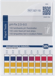 pH-indikatorpapir, Macherey-Nagel pH-Fix, strips, pH 2 - 9, 100 stk