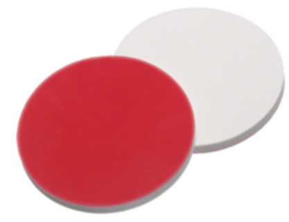 Septa, LLG, til N 8 skruelåg, silikone(hvid)/PTFE(rød) 45 A