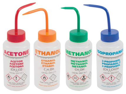 Sprøjteflaske med ventil, Ethanol, orange, DK tekst, 500 ml