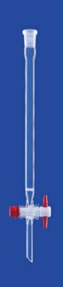 Chromatografikolonne med fritte, Lenz-Laborglas, NS 29/32, 400 mm, Ø20 mm, 125 mL