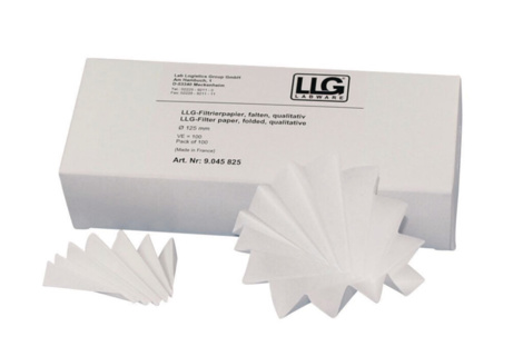 Foldefilter, LLG, kvalitativt, medium, Ø240 mm, 8-12 µm, 100 stk