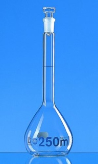 Målekolbe, BLAUBRAND kl. A, NS10, glas prop, 20 ml