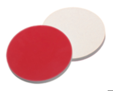 Septa, LLG, til N 11 crimp-låg, silikone(hvid)/PTFE(rød) 40 A