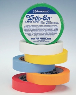 "Write on" tape, 25,4 mm, 36,5 m, gul