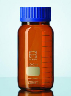 BlueCap flaske, vid hals, GLS 80, brun, 250 ml