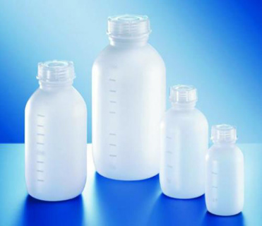 HD-PE flaske med medium hals, m/låg, 100 ml