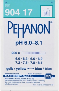 pH-indikatorpapir, Macherey-Nagel PEHANON, strips, pH 6 - 8,1, 200 stk
