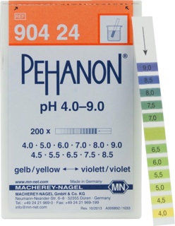 pH-indikatorpapir, Macherey-Nagel PEHANON, strips, pH 4 - 9, 200 stk