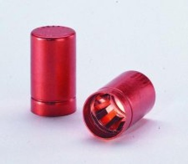LABOCAP låg, røde, u/greb, pk. a 100 stk, 17/18 mm