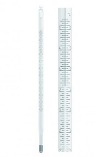 Termometer med rød fyldning, -10/0 - 100°C : 0,5°C