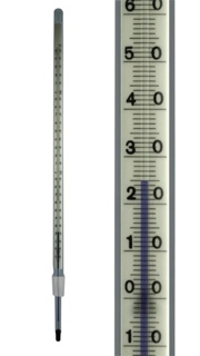 Termometer med slib, 75 mm, -10 - 150°C : 0,5°C