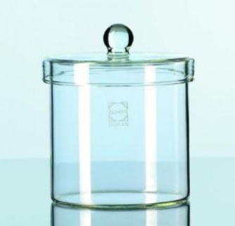Cylinderglas, m/knoplåg, DURAN, 100 x 100 mm