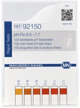 pH-indikatorpapir, Macherey-Nagel pH-Fix, strips, pH 6 - 7,7, 100 stk