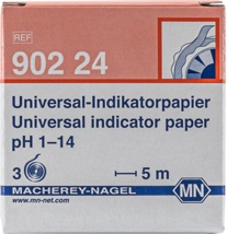 pH-indikatorpapir, Macherey-Nagel Universal, refill, pH 1 - 14, 3 ruller à 5 m