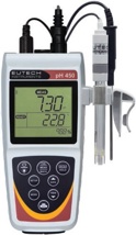 pH-måler, Eutech pH 450 Kit, m. elektrode og tilbehør