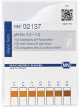 pH-indikatorpapir, Macherey-Nagel pH-Fix, strips, pH 4,0 - 7,0, 100 stk