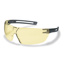 Sikkerhedsbrille, uvex x-fit 9199, gule glas, gråt stel