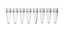 PCR-rør, 8-strips, LLG, PP, 0,2 mL, flad låg-strip, 125 stk