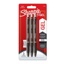 Sharpie® S-Gel - Gel pen, 0,7 mm, sort, 3/pk