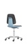 Labsit-stol, kunstlæder, hjul, blå, 450-650 mm