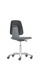 Labsit-stol, kunstlæder, hjul, grå, 450-650 mm