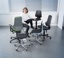 Labsit-stol, kunstlæder, hjul, grå, 450-650 mm