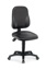 LLG-Lab stol, kunstlæder, sort, hjul,  440-620 mm