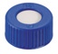 LLG skruelåg N9, blå, hul, silikone/PTFE (hvid/rød)
