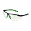 Sikkerhedsbriller, LLG Comfort, sort/grønt stel, klare linser