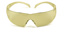 Sikkerhedsbrille, 3M SecureFit 200, gule glas, ravfarvet stel, rids-/dugfri