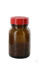 Flaske med vid hals, brun med låg, Ø 55 mm, 250 ml