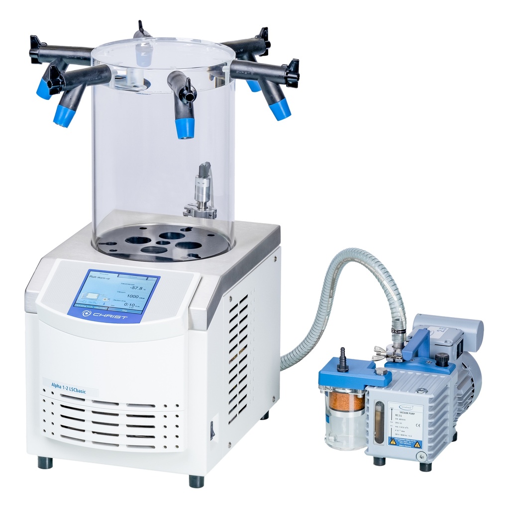 [2802025] Frysetørrer Christ Alpha 1-2 LSCbasic, 2,5 kg, -55°C, komplet system