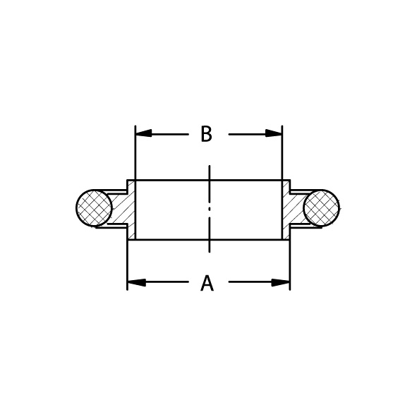 [28120101] KF DN 10 centerring, indvendig, rustfri/buna