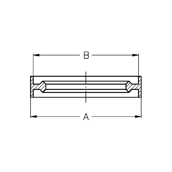 KF DN 50 centerring, udvendig, metal/alu